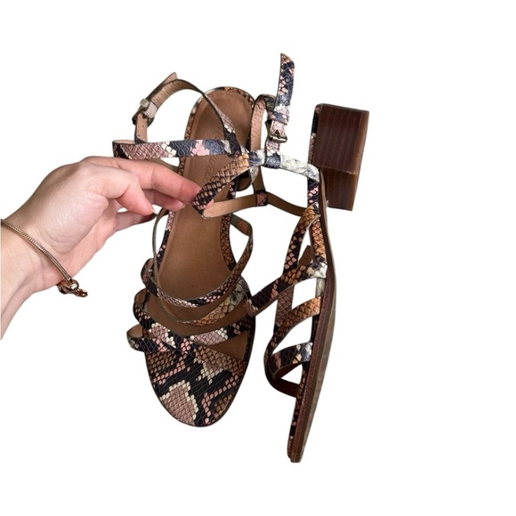 MADEWELL The Lori Sandal in Snake Embossed Leather Size 8 - Picture 9 of 13